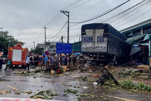 Hiện trường vụ tai nạn.