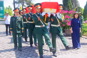 Quảng Trị tổ chức lễ truy điệu và an táng 12 hài cốt liệt sĩ hy sinh tại Lào