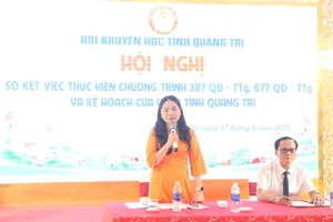 Hội Khuyến học tỉnh Quảng Trị tổ chức Hội nghị sơ kết việc thực hiện các mô hình học tập theo chương trình 387/QĐ-TTg, 677/ QĐ-TTg.