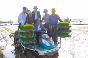 Quảng Trị áp dụng cơ giới hóa trong sản xuất nông nghiệp.