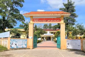 Trường Phổ thông dân tộc (PTDT) bán trú Tiểu học Kim Thủy, nơi xảy ra vụ việc.