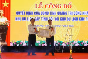Quảng Trị công nhận Khu du lịch Kim Phú, xã Kim Phú là Khu du lịch cấp tỉnh.