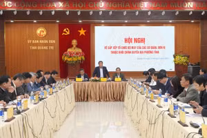 Quyền Chủ tịch UBND tỉnh Quảng Trị Hà Sỹ Đồng nhấn mạnh việc tổ chức bộ máy sau sáp nhập cần đảm bảo hiệu quả. 