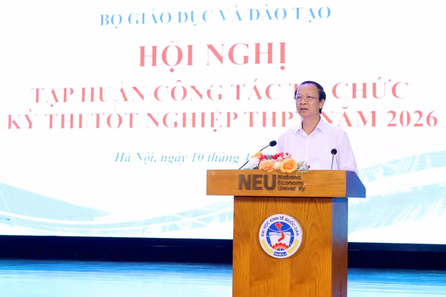 Thứ trưởng Thường trực Phạm Ngọc Thưởng phát biểu tại Hội nghị. Ảnh: Nguyễn Mạnh