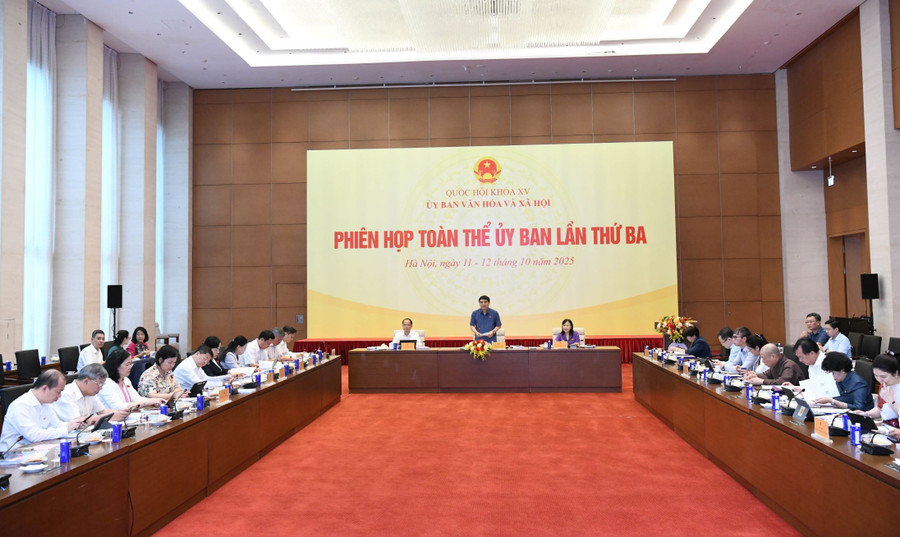 Phiên họp toàn thể lần thứ ba của Ủy ban Văn hóa và Xã hội sáng 11/10.