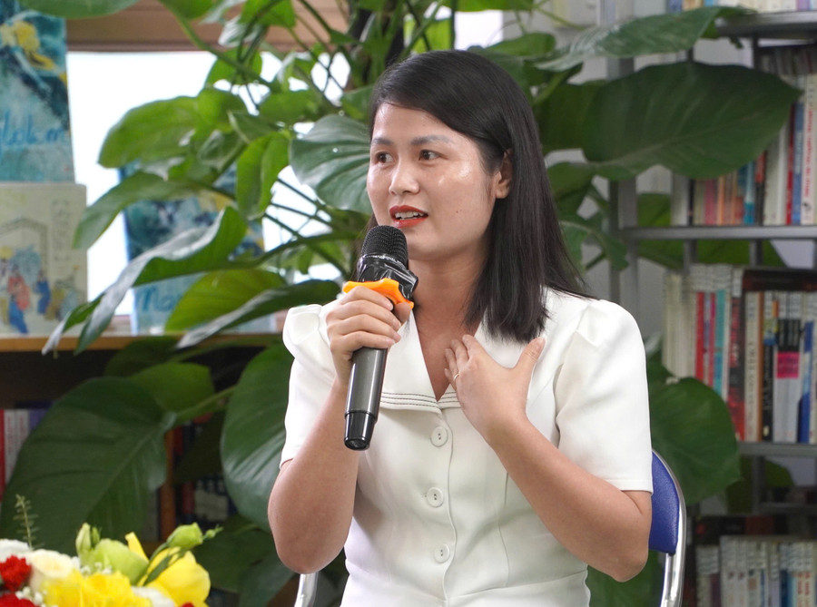 ThS.Chu Thị Hiên chia sẻ tại tọa đàm. toa-dam-2.jpg