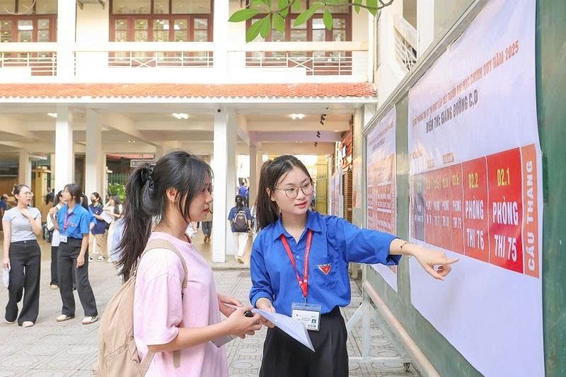 Thí sinh dự thi tại Trường Đại học Sư phạm Hà Nội 2 năm 2025.