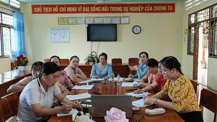 Trường học trên địa bàn xã Đốc Binh Kiều triển khai công tác phổ cập giáo dục, xóa mù chữ.