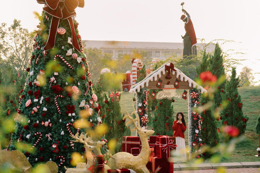 Trường đại học rực rỡ mùa Noel
