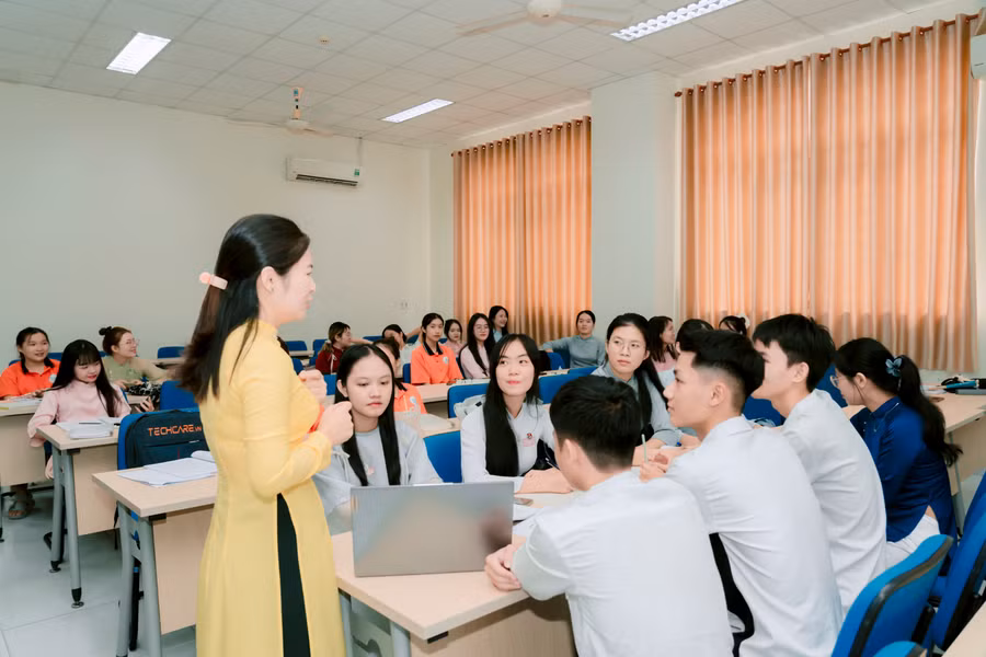 Giờ học tại Trường Đại học Sư phạm - Đại học Đà Nẵng.