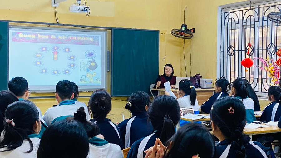 Giờ học tại Trường THPT Trần Quang Khải (Hưng Yên).