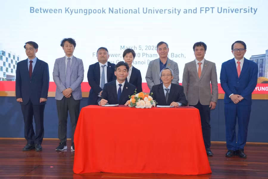 Lễ ký kết biên bản ghi nhớ hợp tác giữa Kyungpook National University và Trường Đại học FPT.