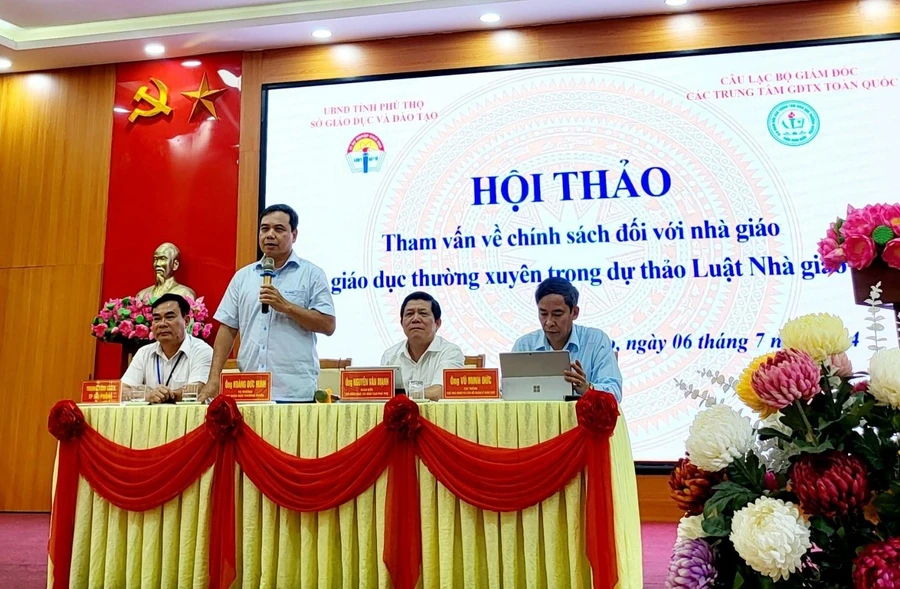 Hội thảo có sự tham dự của đại diện 49 cơ sở GDTX trên cả nước.