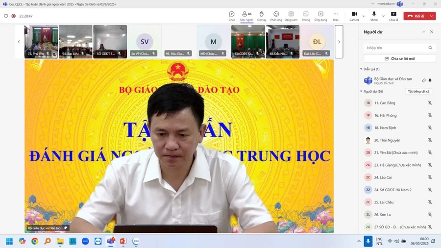Tập huấn toàn quốc đánh giá ngoài trường tiểu học, phổ thông