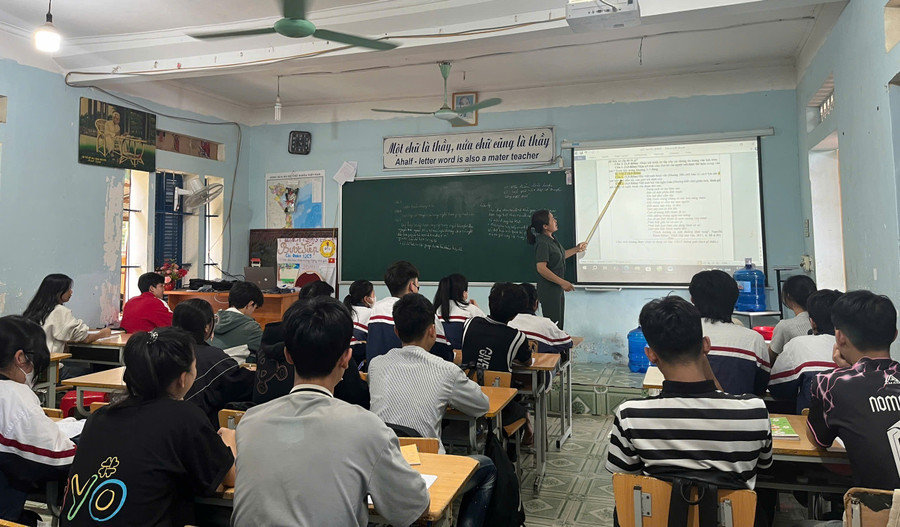 Giờ học tại Trường THPT huyện Điện Biên (tỉnh Điện Biên).