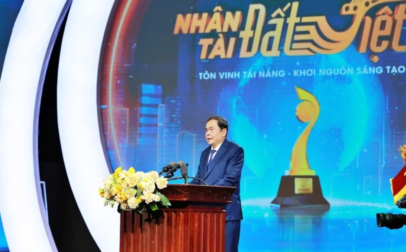 Chủ tịch Quốc hội Trần Thanh Mẫn phát biểu tại Lễ trao giải thưởng Nhân tàI Đất Việt 2025. ctqh-tran-thanh-man.jpg