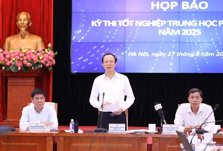 Bộ GD&ĐT họp báo về Kỳ thi tốt nghiệp THPT năm 2025.