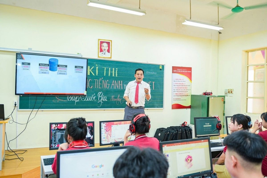 Môi trường dạy và học tại các trường phổ thông ngày càng được cải thiện. Ảnh: Nguyễn Mạnh. 2.jpg