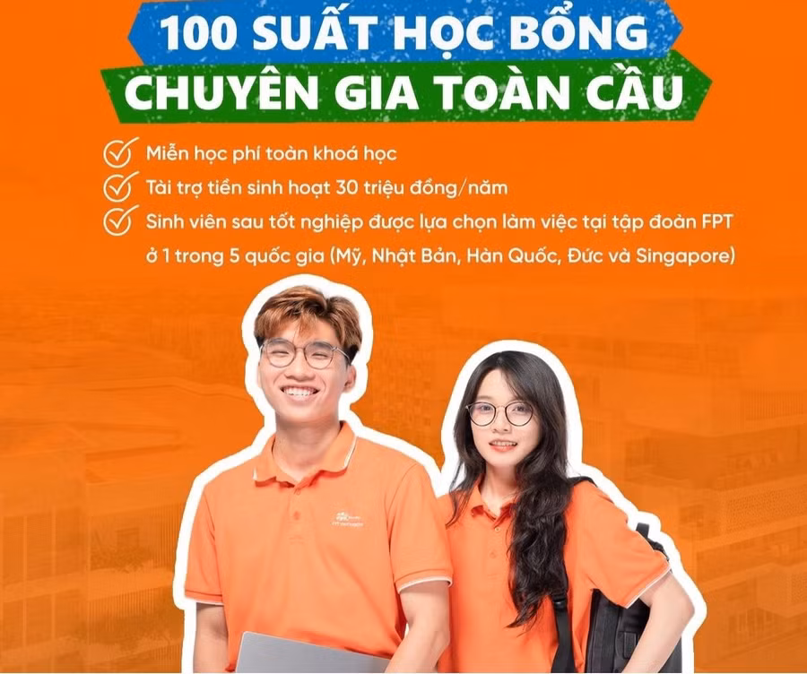 100 suất học bổng chuyên gia toàn cầu sẽ được dành để trao trong mùa đầu tiên.