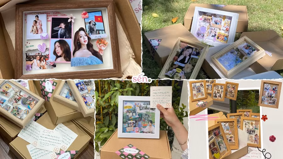 Những khung ảnh được nhóm thiết kế theo sở thích, yêu cầu của khách hàng.