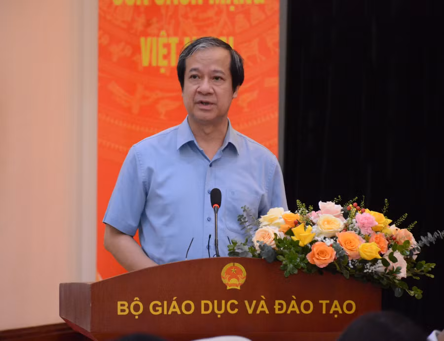 Bộ trưởng Nguyễn Kim Sơn phát biểu tại hội nghị.