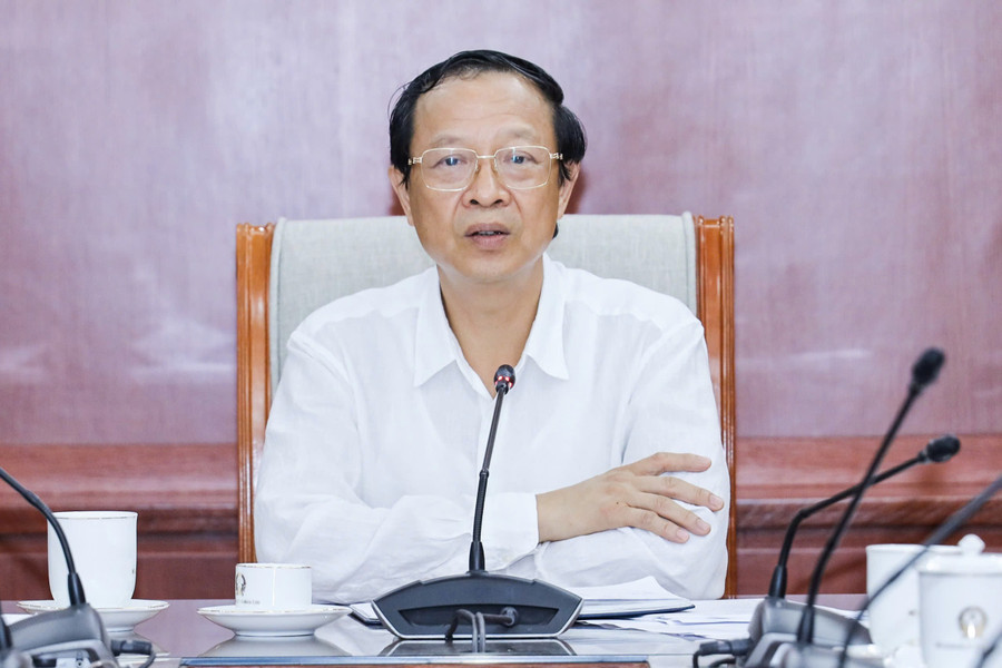 Thứ trưởng Phạm Ngọc Thưởng phát biểu tại buổi làm việc. tt-pham-ngoc-thuong.jpg