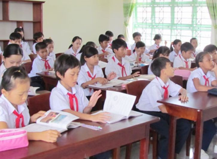 Học sinh Trường THCS xã Tân Hưng (TP.Bà Rịa, tỉnh Bà Rịa - Vũng Tàu)/internet