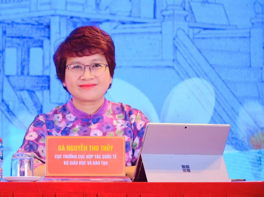 Bà Nguyễn Thu Thủy - Cục trưởng Cục Hợp tác quốc tế (Bộ GD&ĐT).