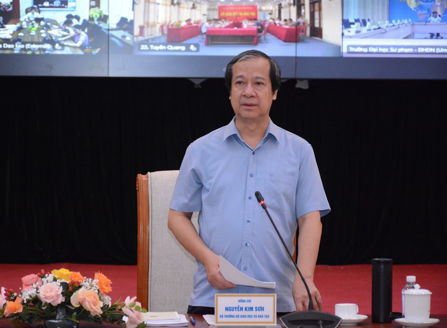 Bộ trưởng Nguyễn Kim Sơn phát biểu khai mạc hội nghị. dsc-3678.jpg