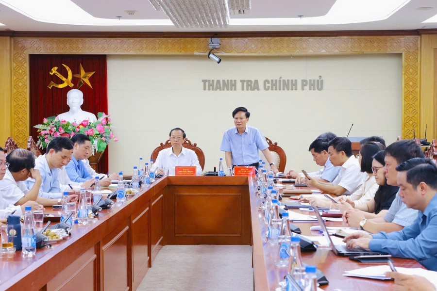 Phó Tổng Thanh tra Chính phủ Bùi Ngọc Lam phát biểu. thanh-tra-2.jpg