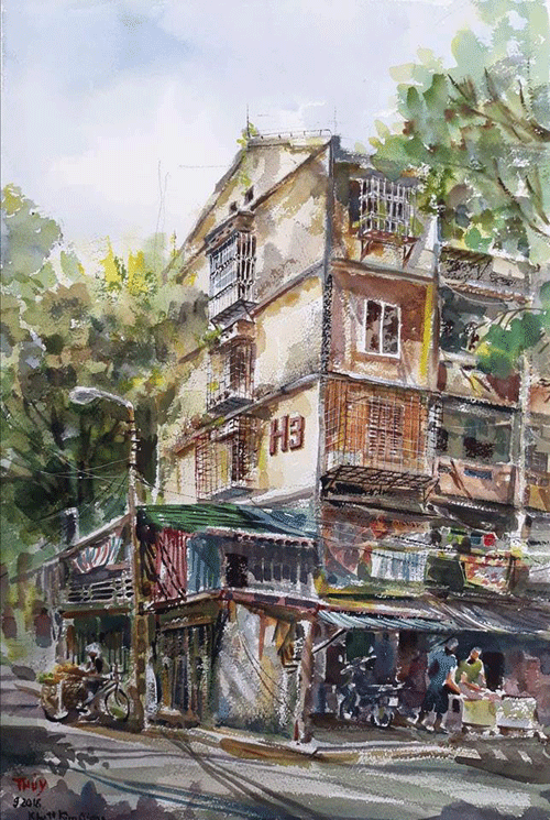 Tác phẩm khu tập thể Kim Giang của Nhóm ki họa đô thị Hà Nội Tác phẩm khu tập thể Kim Giang của Nhóm ki họa đô thị Hà Nội
