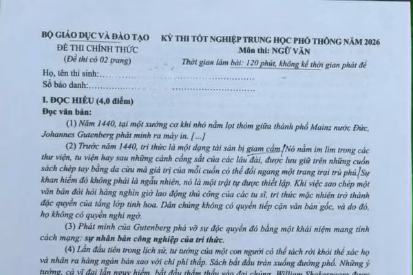 Giáo viên nhận xét đề thi Ngữ văn