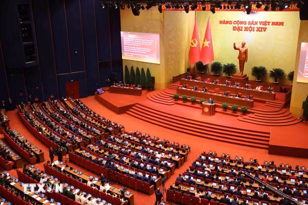 Quang cảnh phiên khai mạc Đại hội XIV của Đảng. (Ảnh: TTXVN)