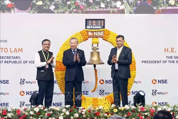 Tổng Bí thư, Chủ tịch nước Tô Lâm thăm Sàn giao dịch Chứng khoán Quốc gia Ấn Độ