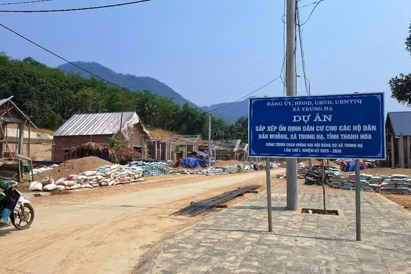 Dự án khu tái định cư bản Muỗng, xã Trung Hạ, tỉnh Thanh Hóa.