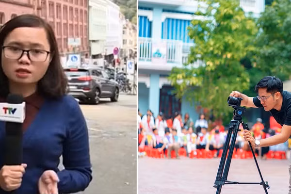 Nữ nhà báo An Thư và đồng nghiệp đoạt giải. Ảnh: NVCC