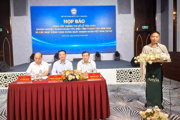 Hiệp hội Doanh nghiệp tỉnh Thanh Hóa tổ chức họp báo chiều 18/9.
