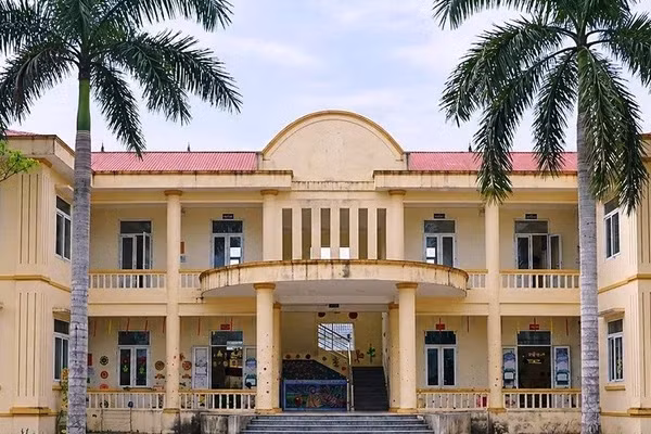 Phân hiệu Tân Thọ - Trường Mầm non Trung Chính sau khi được chuyển đến trụ sở của UBND xã Tân Thọ (cũ). Ảnh: An Thư