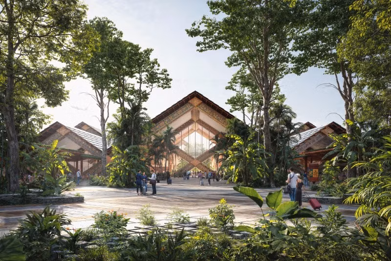 Công ty kiến trúc Bjarke Ingels Group đã công bố thiết kế cho sân bay Gelephu sắp tới, cung cấp nhiều thông tin chi tiết nhất về thành phố và tầm nhìn tổng thể của thành phố cho đến nay. cong-bo-hinh-anh-san-bay-moi-dinh-hinh-tuong-lai-cua-bhutan-1.jpg
