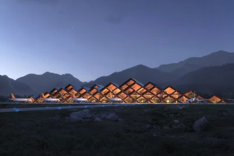 Sân bay quốc tế Gelephu sẽ có diện tích 68.000 mét vuông và có sức chứa 123 chuyến bay mỗi ngày, với tối đa 1,3 triệu hành khách mỗi năm. cong-bo-hinh-anh-san-bay-moi-dinh-hinh-tuong-lai-cua-bhutan-6.jpg