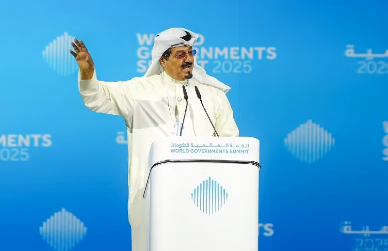 Thủ tướng Chính phủ Nhà nước Kuwait Sheikh Ahmad Abdullah Al Ahmad Al Sabah phát biểu tại Hội nghị thượng đỉnh Chính phủ thế giới năm 2025. chum-anh-hoi-nghi-thuong-dinh-chinh-phu-the-gioi-tai-dubai-7.jpg