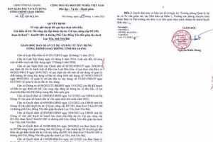 Một quyết định của cơ quan chức năng tỉnh Hà Giang lựa chọn liên danh Công ty Đức Thành HG trúng thầu.