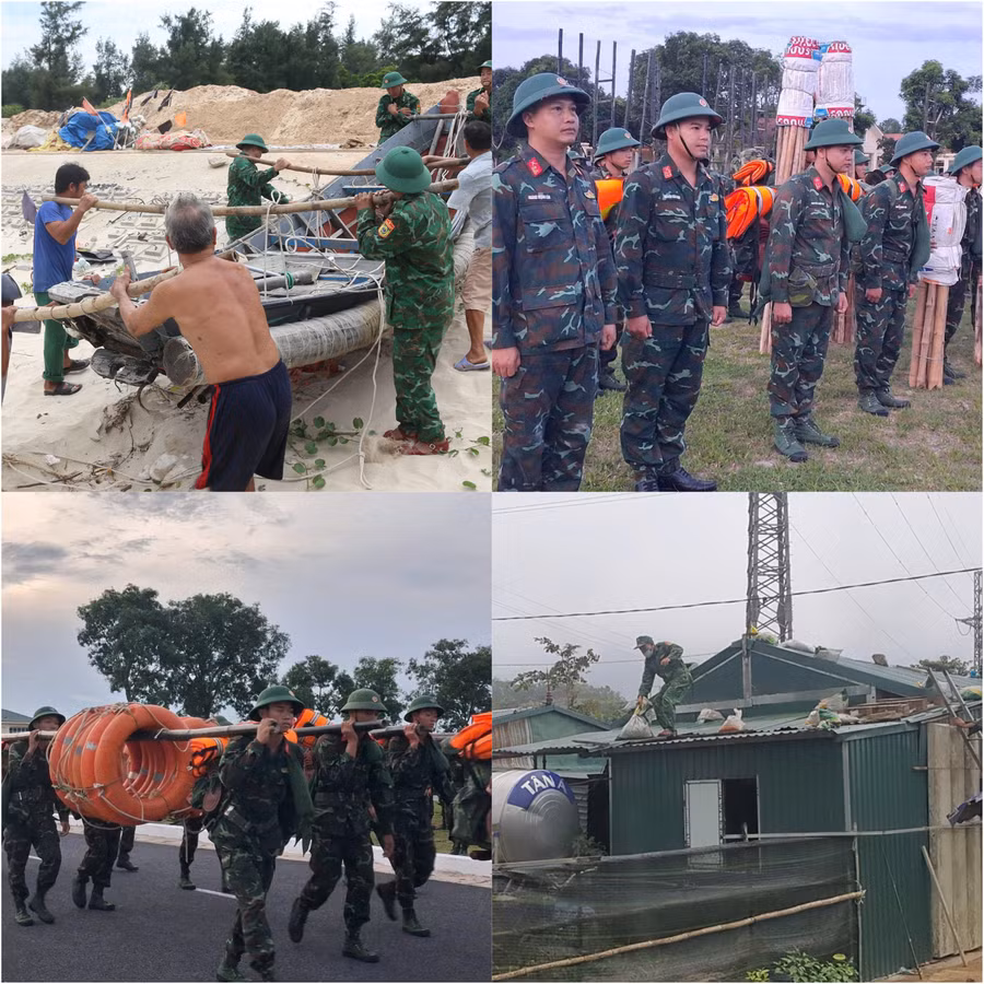 Lực lượng vũ trang Quảng Trị sẵn sàng thực hiện nhiệm vụ giúp dân ứng phó với bão Kajiki.