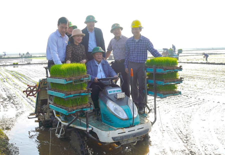 Quảng Trị áp dụng cơ giới hóa trong sản xuất nông nghiệp.