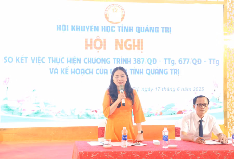 Hội Khuyến học tỉnh Quảng Trị tổ chức Hội nghị sơ kết việc thực hiện các mô hình học tập theo chương trình 387/QĐ-TTg, 677/ QĐ-TTg.
