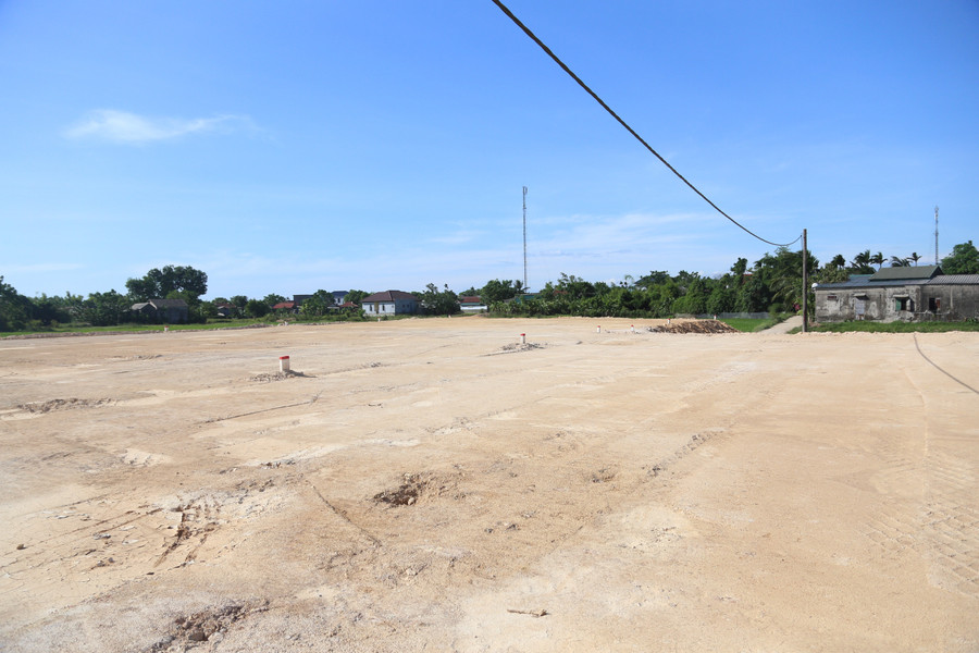 Khu tái định cư Triệu Độ hiện đang triển khai san nền. du-an-giao-thong-2.jpg