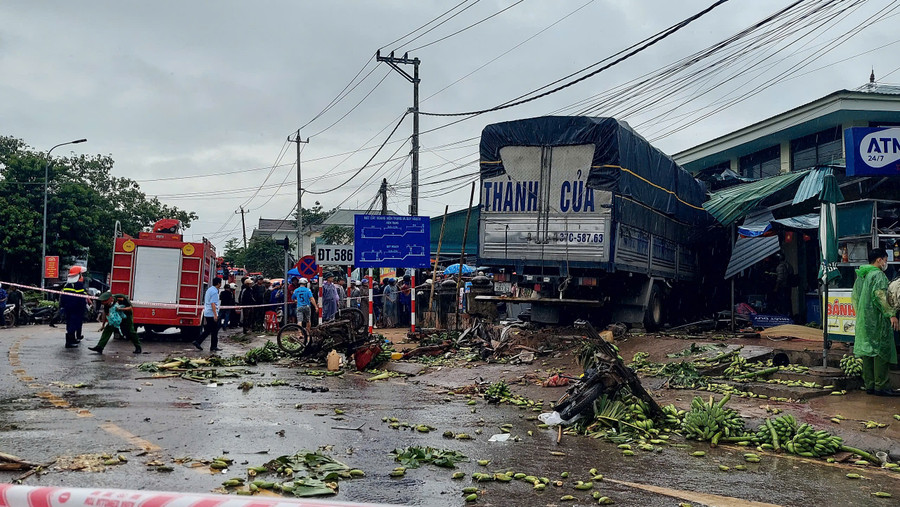 Hiện trường vụ tai nạn.