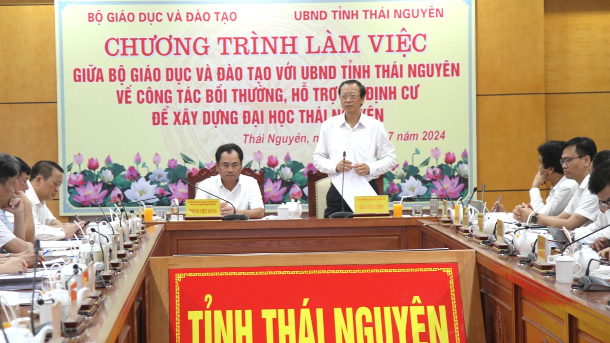 Tỉnh Thái Nguyên cam kết dành quỹ đất sạch và hỗ trợ Đại học Thái Nguyên GPMB