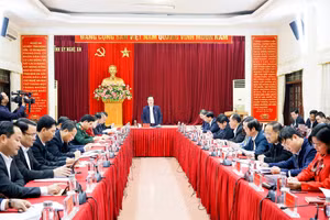 Hội nghị Ban chỉ đạo tổng kết thực hiện Nghị quyết số 18- NQ/TW tỉnh Nghệ An. (Ảnh: Kim Oanh)