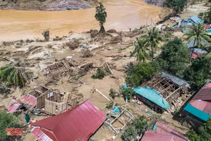 Nghệ An thiệt hại hơn 3.600 tỷ đồng do mưa lũ. (Ảnh: Phạm Tâm)